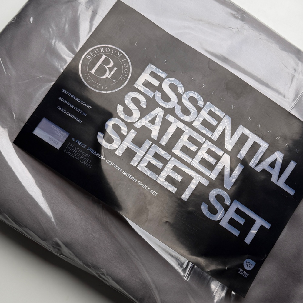 🔥🔥Gray King Size PremiumCotton Sateen Sheet Set
